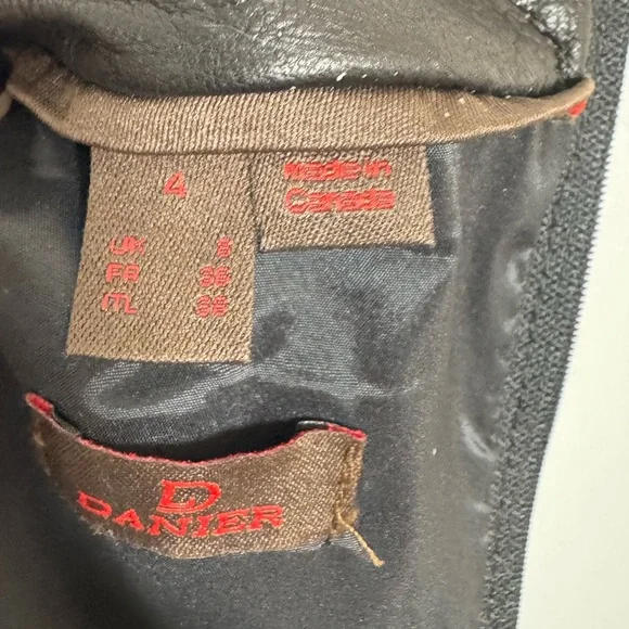 Pre-Loved DANIER Genuine Pencil Black Leather Skirt - Size 4 US - Picture 15 of 16